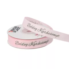   Boldog karácsonyt feliratú ripsz szalag / 1,5cm x 20y   13#