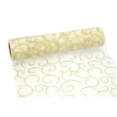 Glitteres inda mintás organza tekercs 23cm x 9.1m 02#