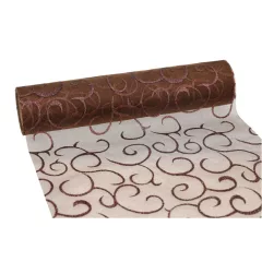 Glitteres inda mintás organza tekercs 23cm x 9.1m 07#