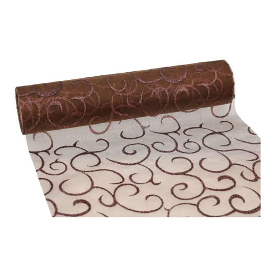 Glitteres inda mintás organza tekercs 23cm x 9.1m 07#