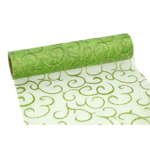Glitteres inda mintás organza tekercs 23cm x 9.1m 08#