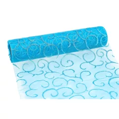 Glitteres inda mintás organza tekercs 23cm x 9.1m 10#