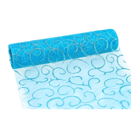 Glitteres inda mintás organza tekercs 23cm x 9.1m 10#