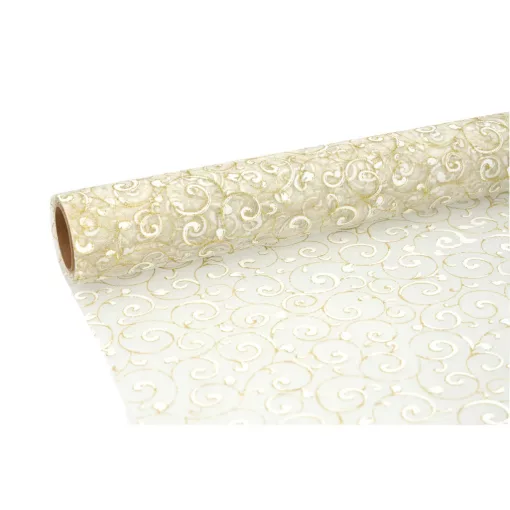 Glitteres inda mintás organza tekercs 36cm x 9.1m 02#