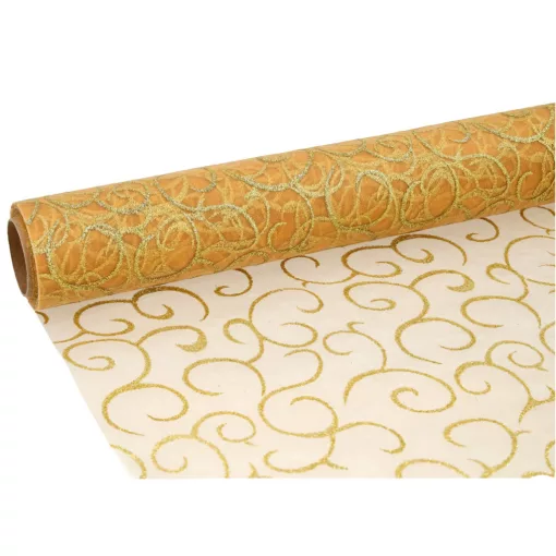 Glitteres inda mintás organza tekercs 36cm x 9.1m 03#
