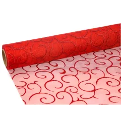 Glitteres inda mintás organza tekercs 36cm x 9.1m 04#