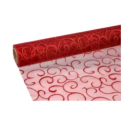 Glitteres inda mintás organza tekercs 36cm x 9.1m 05#