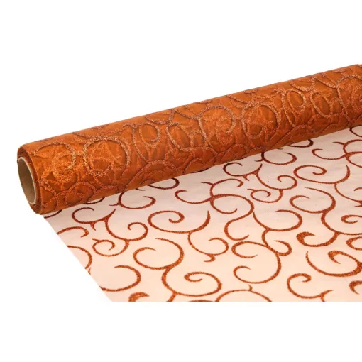Glitteres inda mintás organza tekercs 36cm x 9.1m 06#