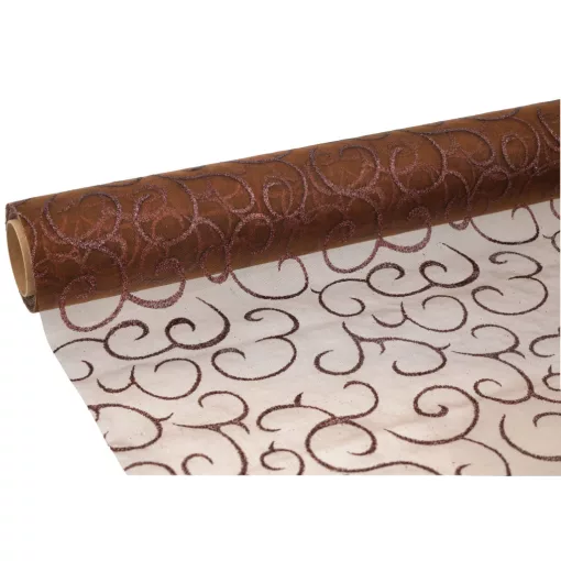 Glitteres inda mintás organza tekercs 36cm x 9.1m 07#