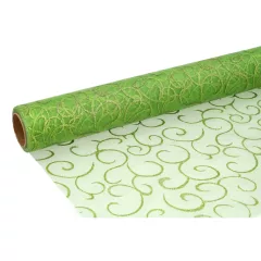 Glitteres inda mintás organza tekercs 36cm x 9.1m 08#