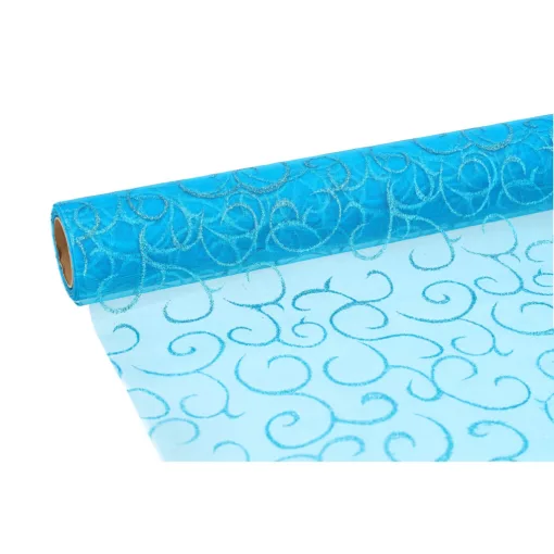 Glitteres inda mintás organza tekercs 36cm x 9.1m 10#
