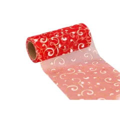 Glitteres inda mintás organza tekercs 12cm x 9.1m 04#
