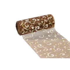 Glitteres inda mintás organza tekercs 12cm x 9.1m 07#