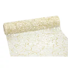 Glitteres inda mintás organza tekercs 23cm x 9.1m 02#