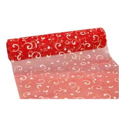 Glitteres inda mintás organza tekercs 23cm x 9.1m 04#