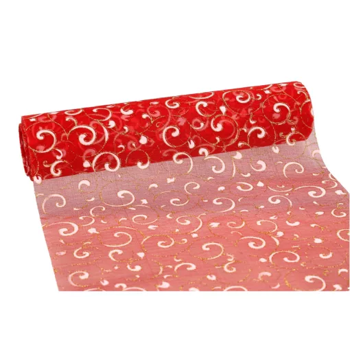 Glitteres inda mintás organza tekercs 23cm x 9.1m 04#
