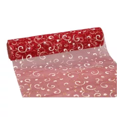 Glitteres inda mintás organza tekercs 23cm x 9.1m 05#