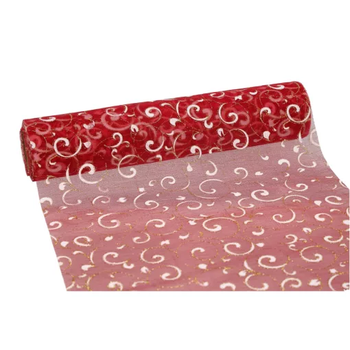 Glitteres inda mintás organza tekercs 23cm x 9.1m 05#