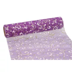 Glitteres inda mintás organza tekercs 23cm x 9.1m 09#