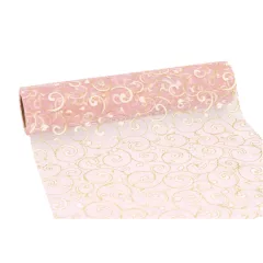 Glitteres inda mintás organza tekercs 23cm x 9.1m 11#