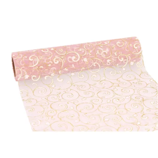 Glitteres inda mintás organza tekercs 23cm x 9.1m 11#