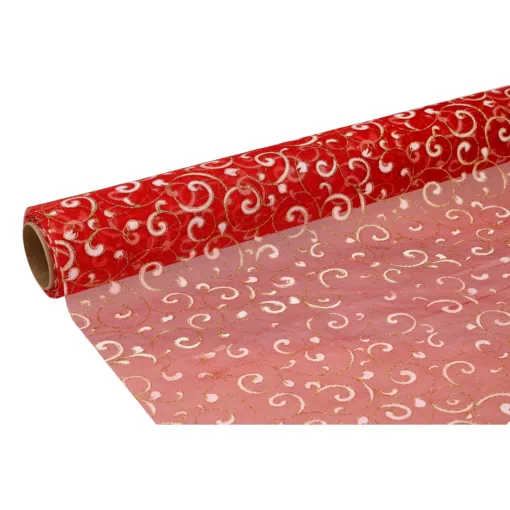 Glitteres inda mintás organza tekercs 36cm x 9.1m 04#