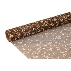 Glitteres inda mintás organza tekercs 36cm x 9.1m 07#