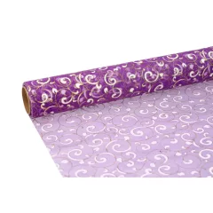 Glitteres inda mintás organza tekercs 36cm x 9.1m 09#