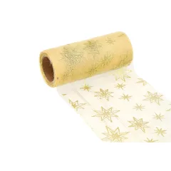 Glitteres inda mintás organza tekercs 12cm x 9.1m 03#