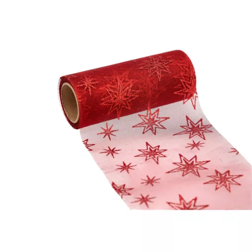 Glitteres inda mintás organza tekercs 12cm x 9.1m 05#