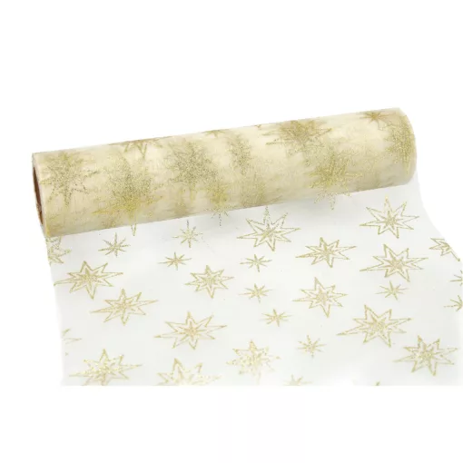 Glitteres inda mintás organza tekercs 23cm x 9.1m 02#