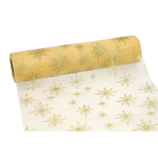 Glitteres inda mintás organza tekercs 23cm x 9.1m 03#