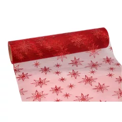 Glitteres inda mintás organza tekercs 23cm x 9.1m 05#
