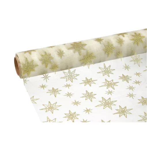 Glitteres inda mintás organza tekercs 36cm x 9.1m 02#