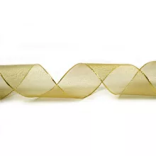 Arany, drótos szalag / 4cm x 10y  03#