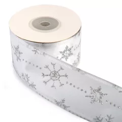 Karácsonyi drótos festett szalag / 4cm x 10y  01#