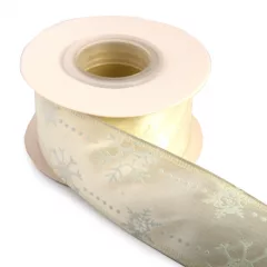Karácsonyi drótos festett szalag / 4cm x 10y  02#