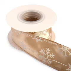 Karácsonyi drótos festett szalag / 4cm x 10y  03#