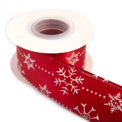 Karácsonyi drótos festett szalag / 4cm x 10y  09#