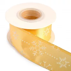 Karácsonyi drótos festett szalag / 4cm x 10y  10#
