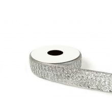 Ezüst, drótos szalag / 2,5cm x 10y   02#