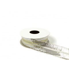 Ezüst, drótos szalag / 2,5cm x 10y   15#