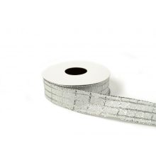 Ezüst, drótos szalag / 2,5cm x 10y   21#