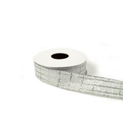 Ezüst, drótos szalag / 2,5cm x 10y   21#