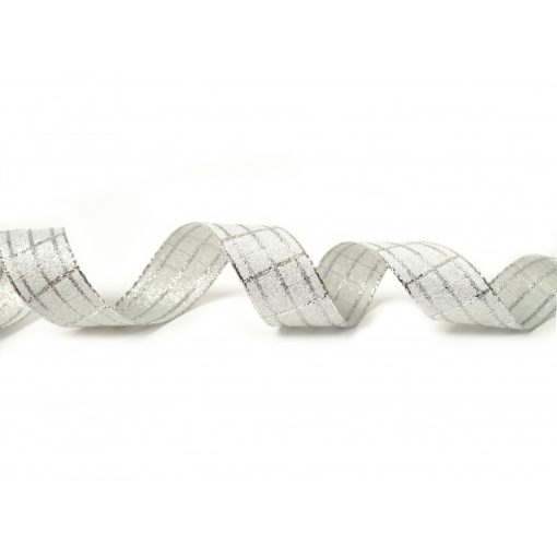 Ezüst, drótos szalag / 2,5cm x 10y   21#