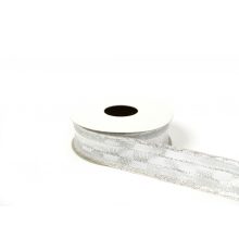 Ezüst, drótos szalag / 2,5cm x 10y   22#