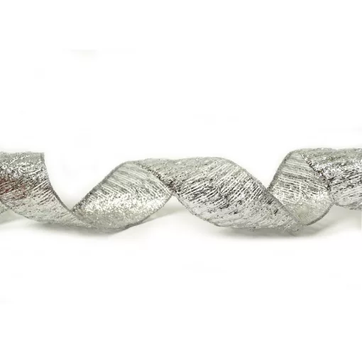 Ezüst, drótos szalag / 4cm x 10y   02#
