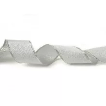 Ezüst, drótos szalag / 4cm x 10y   03#