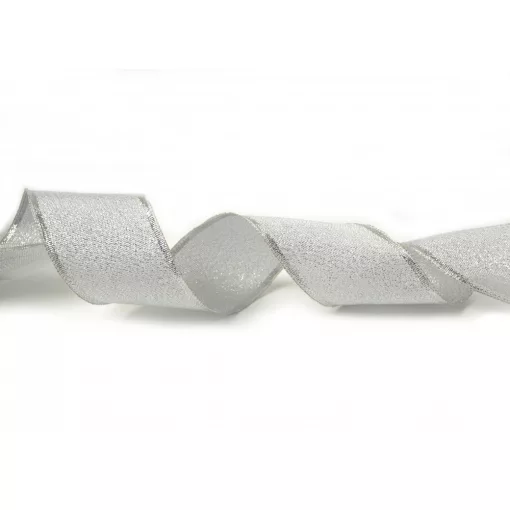 Ezüst, drótos szalag / 4cm x 10y   03#