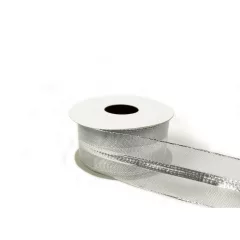 Ezüst, drótos szalag / 4cm x 10y   04#